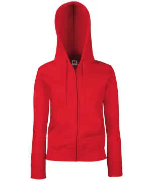 Womens premium 70/30 hooded sweatshirt jacket | Red