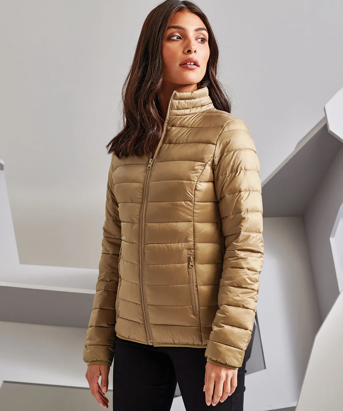 Womens terrain padded jacket | Oyster White