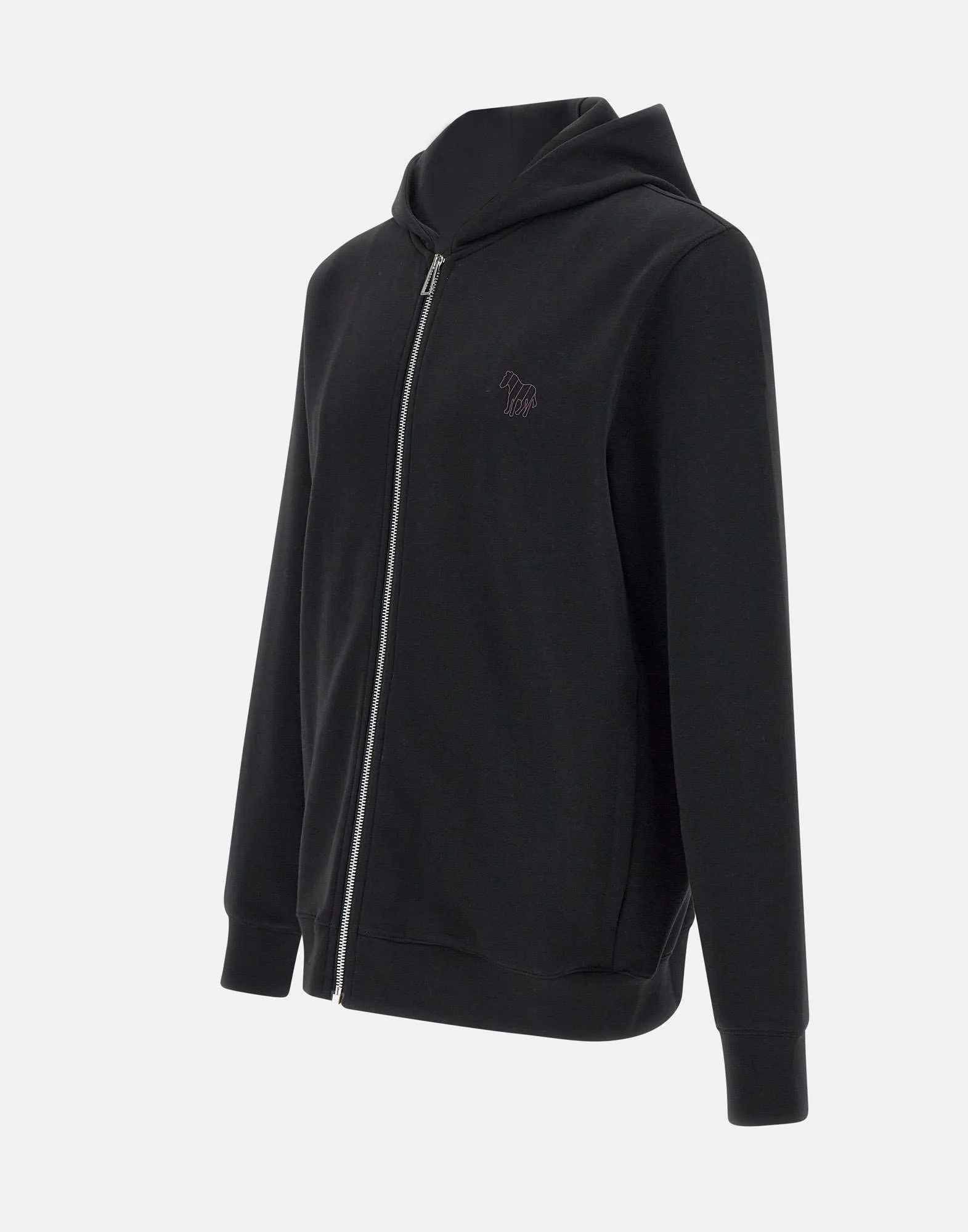 Zebra Logo Black Zip Hoodie